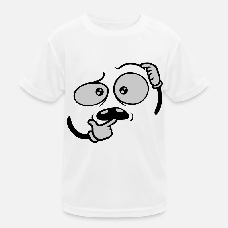 Hand gesture skeptical face Kids Functional T-Shirt