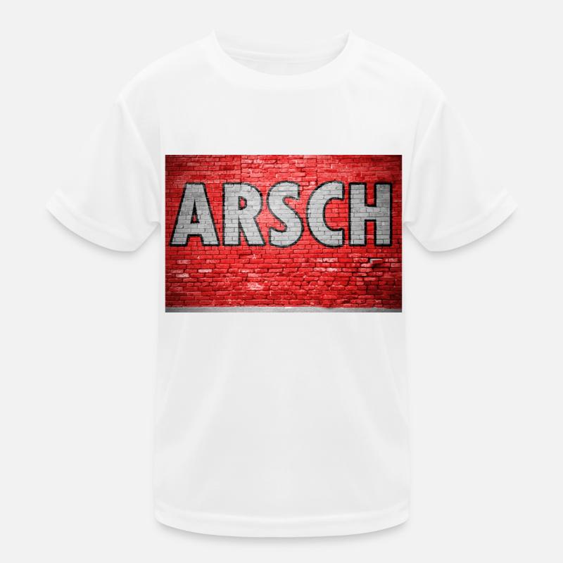 Ass Brick Wall Graffiti Kids Functional T-Shirt