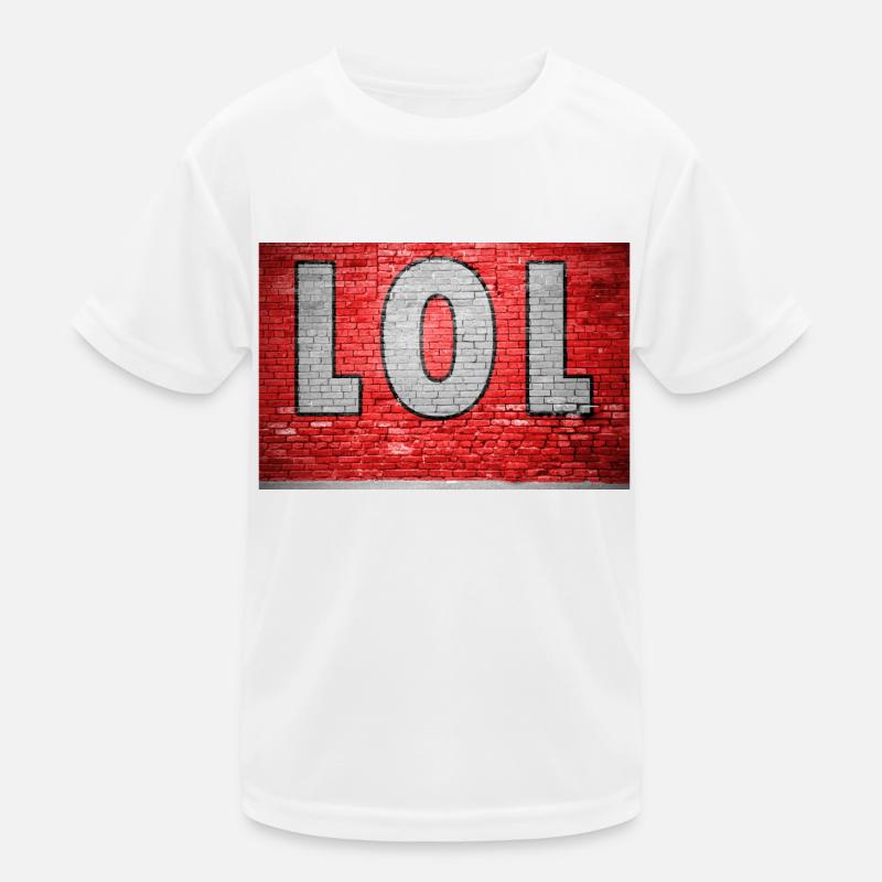 Lol Brick Wall Graffiti Kids Functional T-Shirt