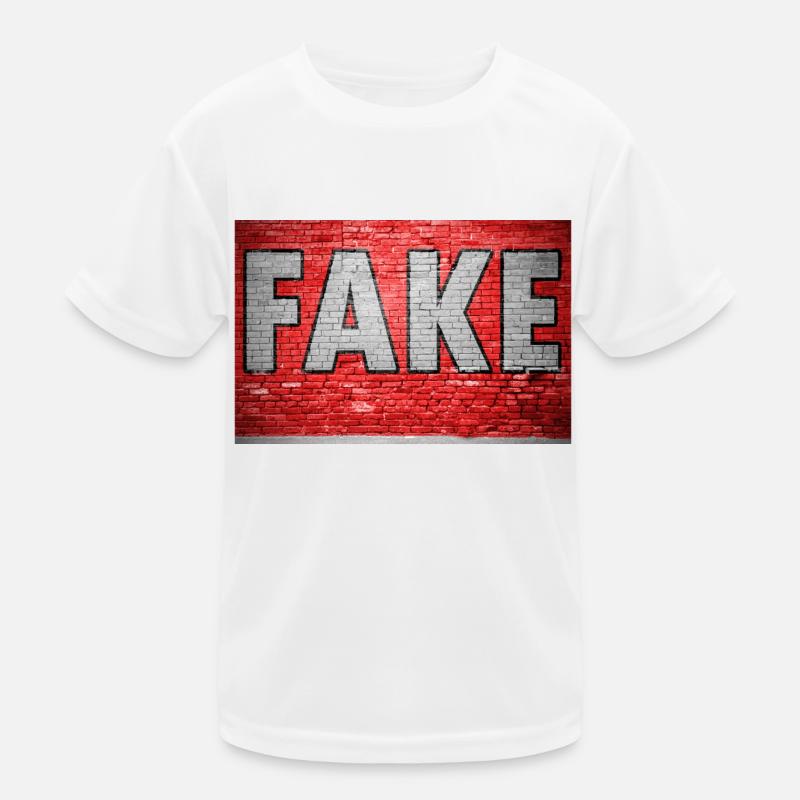 Fake Brick Wall Graffiti Kids Functional T-Shirt