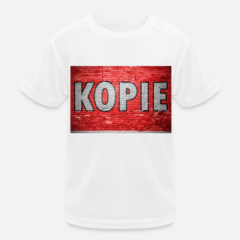 Kopie Ziegelsteinmauer Graffiti Kinder Funktions-T-Shirt