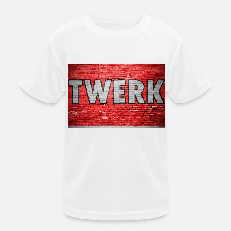 Twerk Brick Wall Graffiti Kids Functional T-Shirt