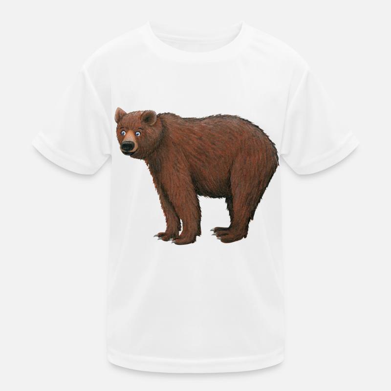 brown bear Kids Functional T-Shirt