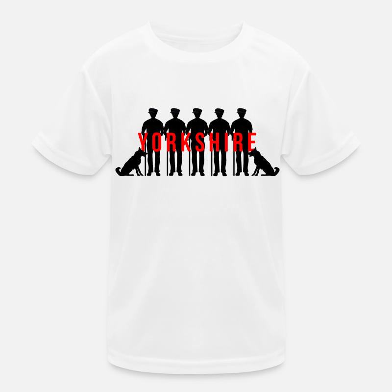 Yorkshire Man in Flat Cap with Dog Kids Functional T-Shirt