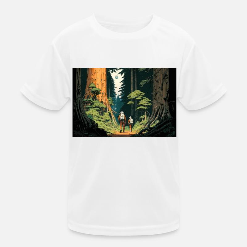 Interstelar in the woods - Kids Functional T-Shirt - white
