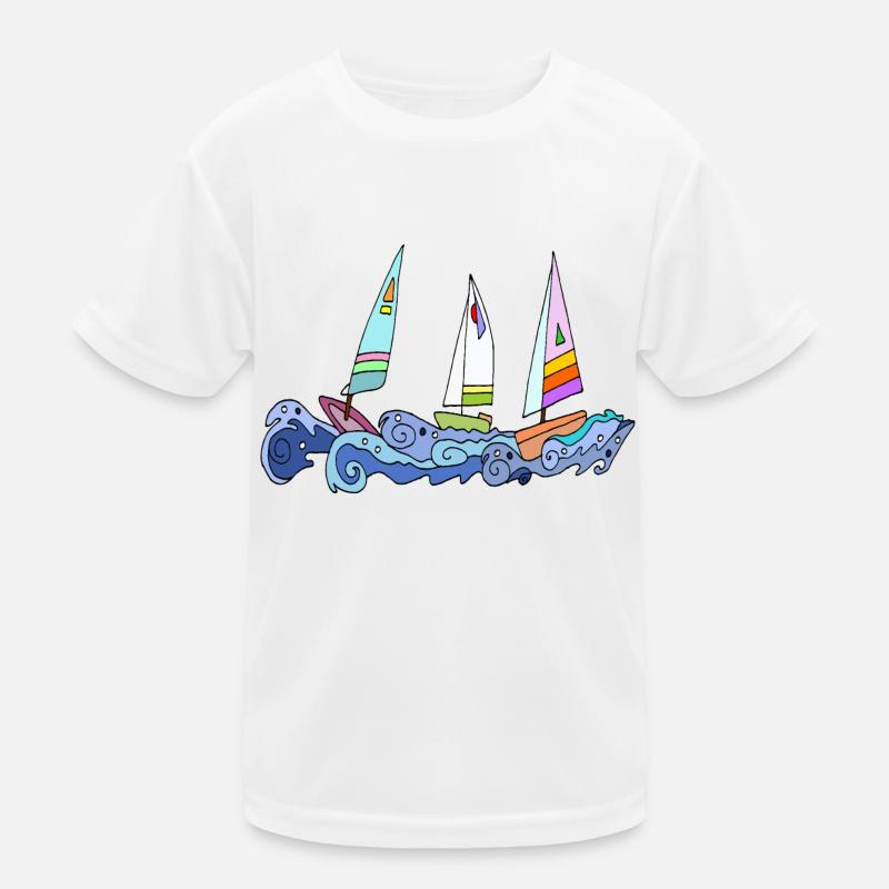 Segelboot Kinder Funktions-T-Shirt