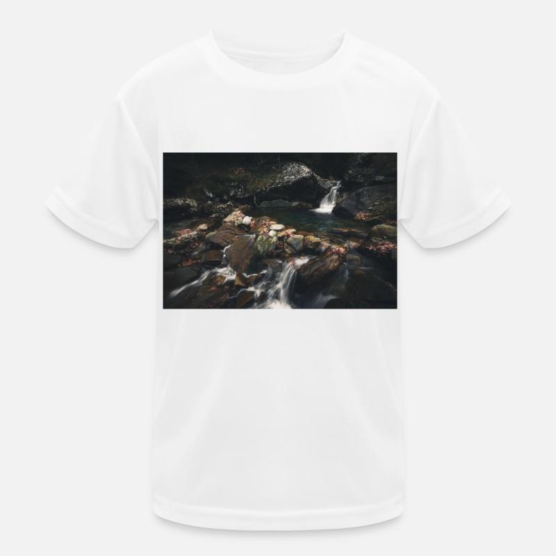 Stimmungsvolle dunkle Langzeitbelichtung Kinder Funktions-T-Shirt