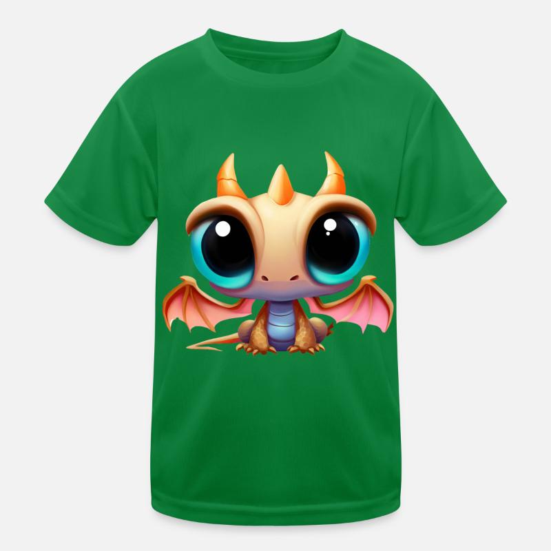 Dragon mignon avec de grands yeux T-shirt sport Enfant