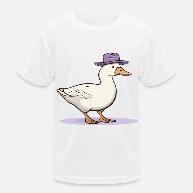 Duck with hat Kids Functional T-Shirt