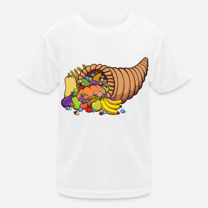 Thanksgiving Cornucopia Kids Functional T-Shirt