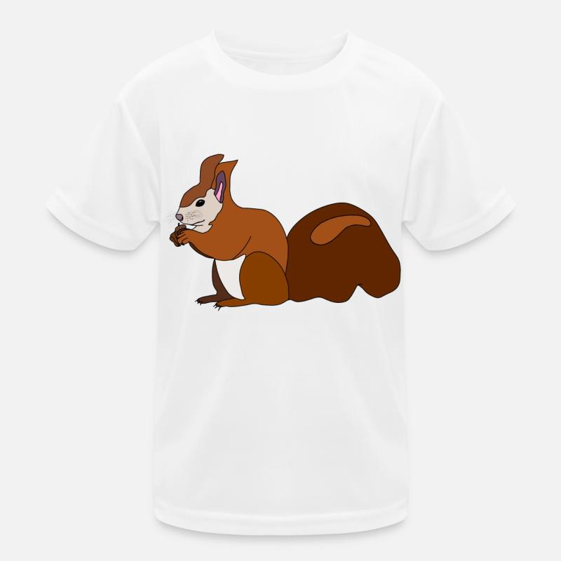 Eichhörnchen mit Nuss Kinder Funktions-T-Shirt
