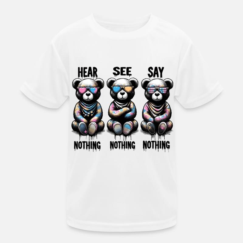 Hear See Say Nothing Kids Functional T-Shirt