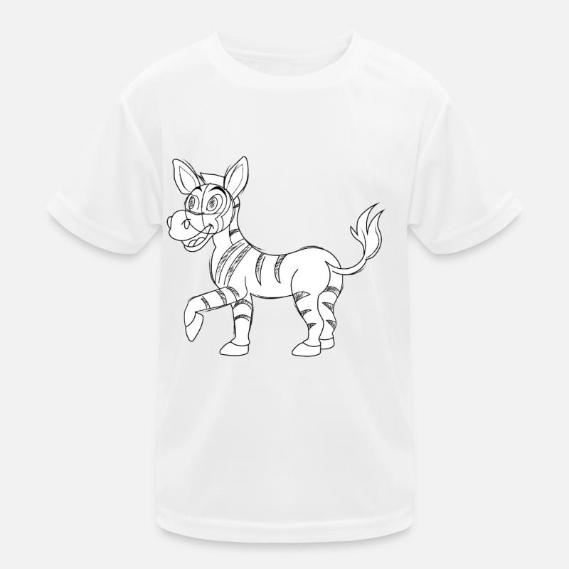 Zebra Kinder Funktions-T-Shirt