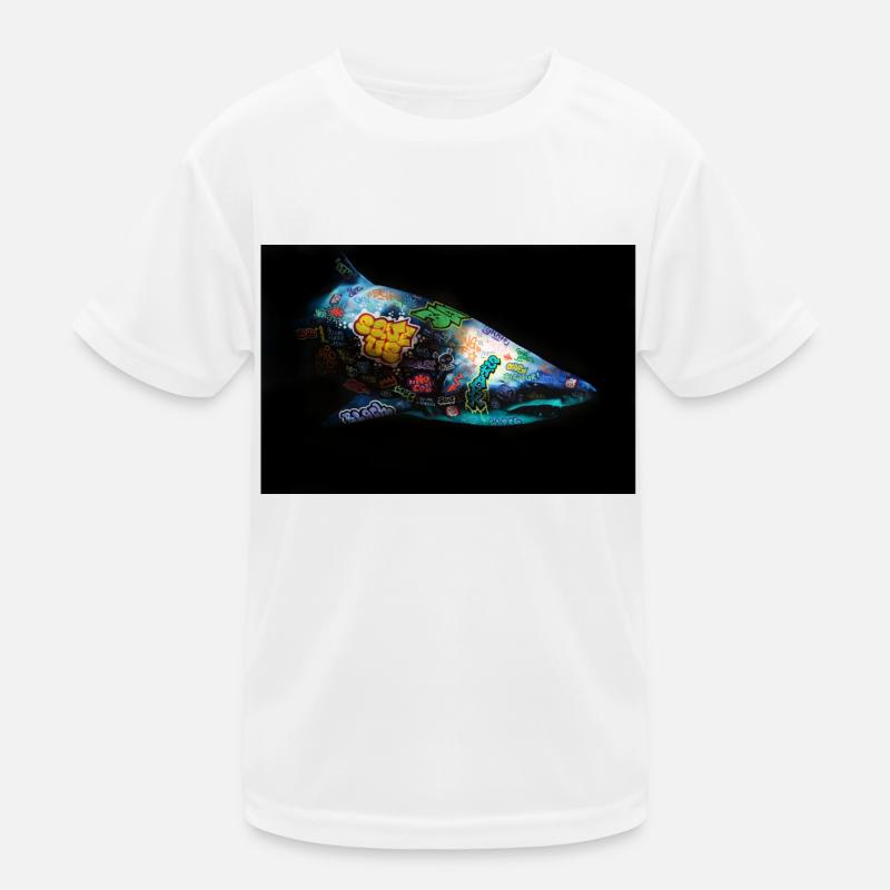 Graffiti Requin von Blach® Kinder Funktions-T-Shirt