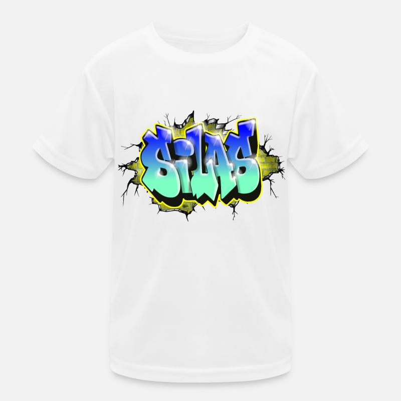 Graffiti SILAS scratch gift BIRTHDAY BIRTH - Kids Functional T-Shirt - white