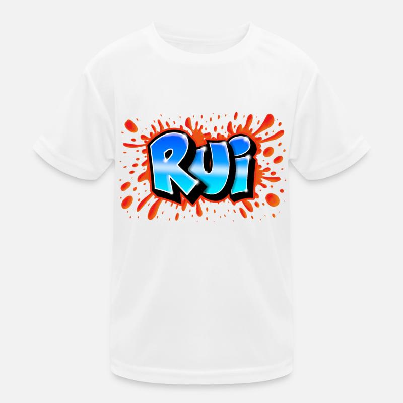 Rot Rui+splash Name Graffiti Kinder Funktions-T-Shirt