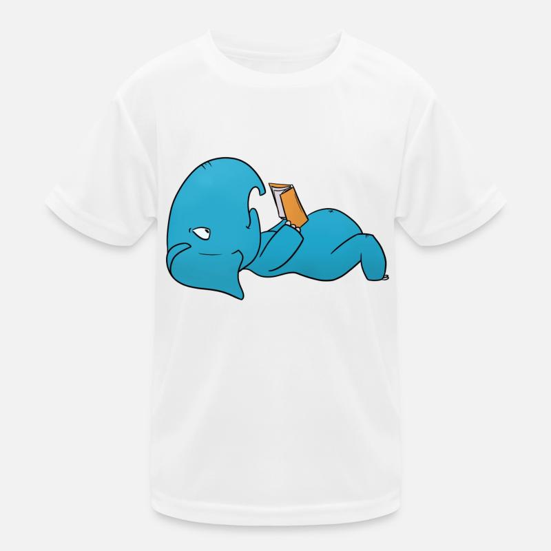 Elephant Reading Kids Functional T-Shirt