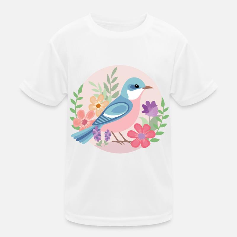 Oiseau en fleurs T-shirt sport Enfant