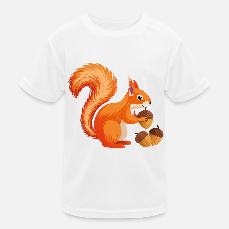 Cute Squirrel Kids Functional T-Shirt
