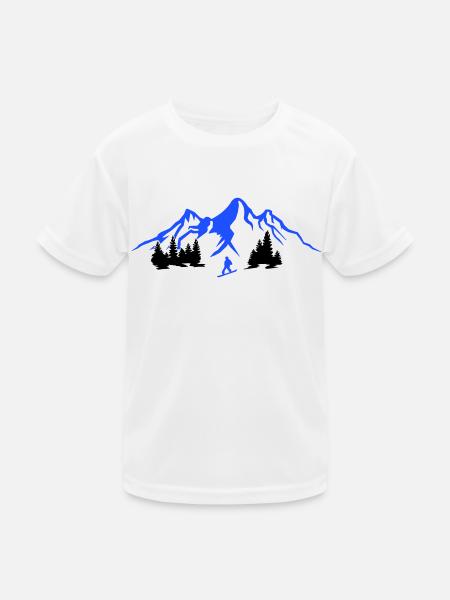 Planche à neige 2 - T-shirt sport Enfant - blanc - Devant