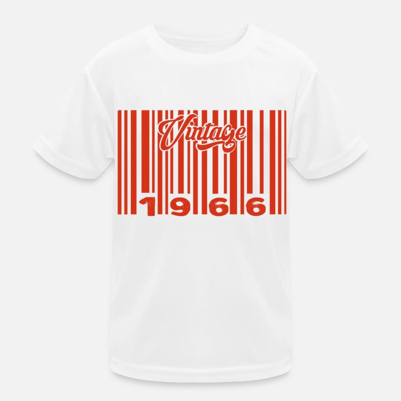 vintage 1966 né en 1966 59 ans bar code anniversai T-shirt sport Enfant