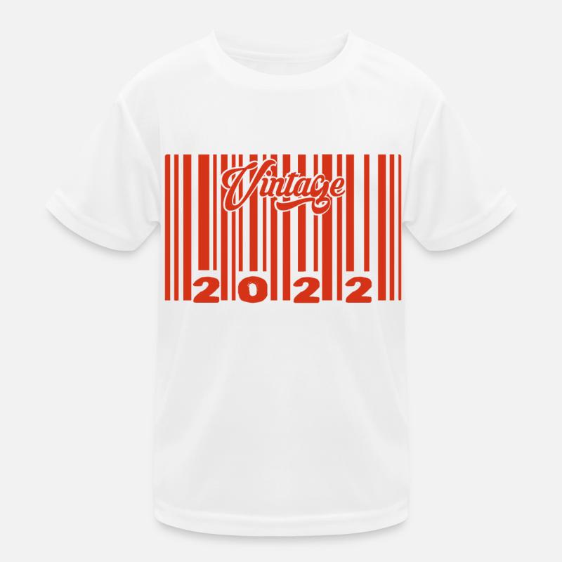 vintage 2022 né en 2022 3 ans bar code anniversair T-shirt sport Enfant