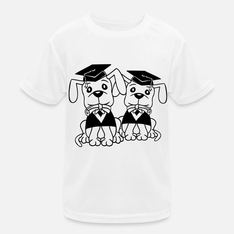 Chiens École Diplôme Certificat Gymnase Collège Abi T-shirt sport Enfant