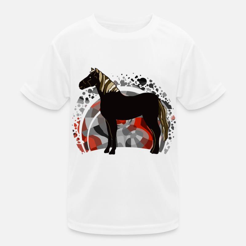 Pferd Kinder Funktions-T-Shirt