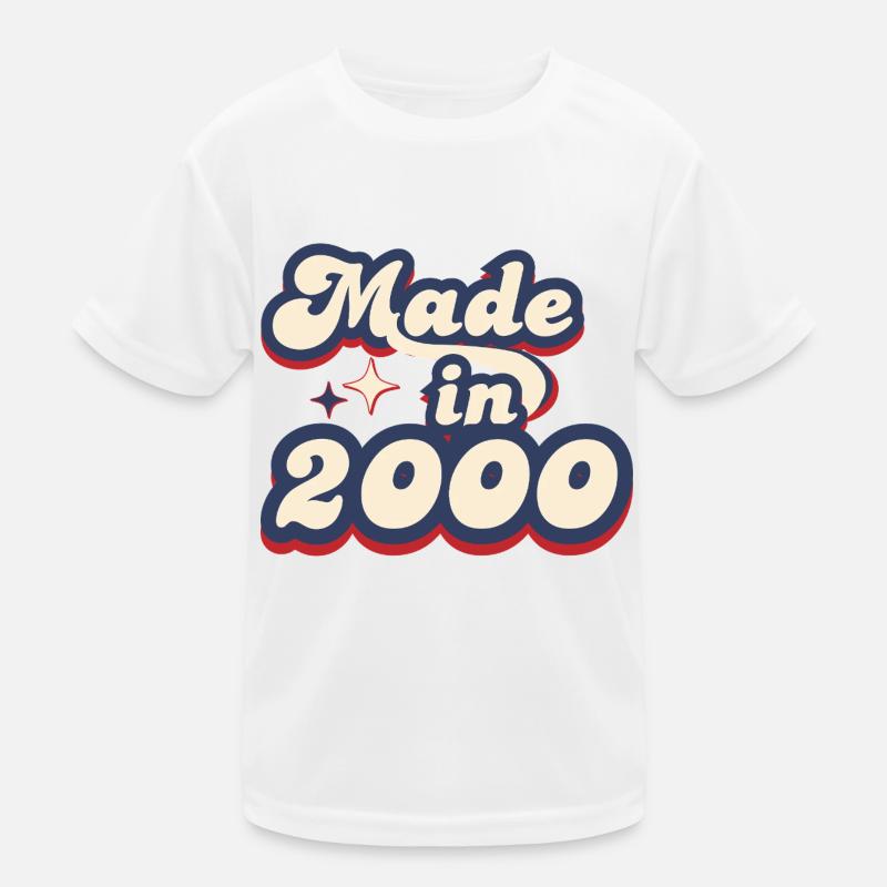 Made in 2000 retro T-shirt sport Enfant