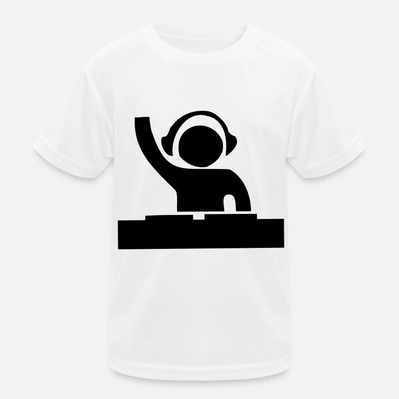 Dj - Kinder Funktions-T-Shirt - Weiß