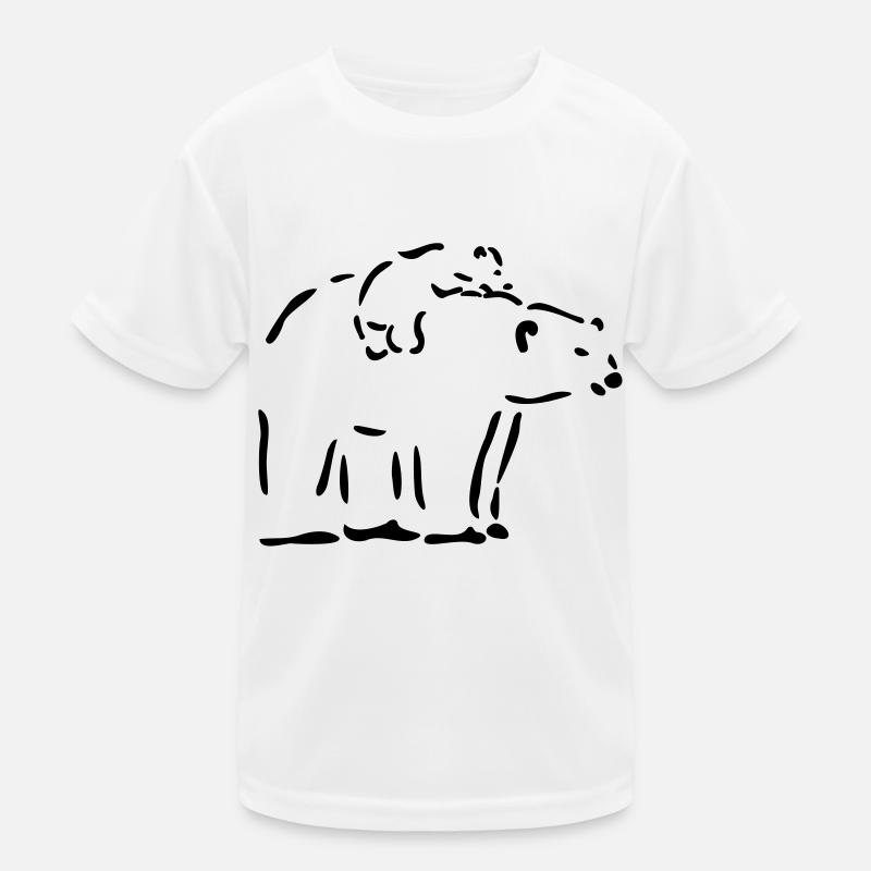 Eisbär mit jungem Eisbär Kinder Funktions-T-Shirt