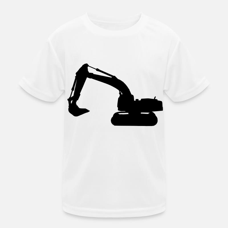 Bagger LKW Baumaschine Kinder Funktions-T-Shirt