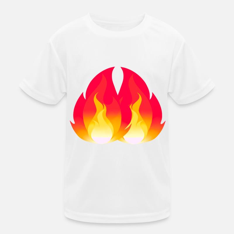 Flame Flame Burning Fire Kids Functional T-Shirt