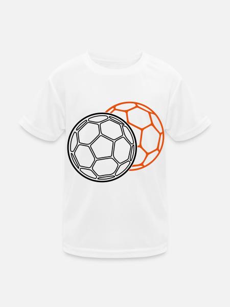 handball bälle - Kinder Funktions-T-Shirt - Weiß - Vorne