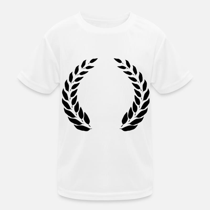 Lorbeerkranz Design - Kinder Funktions-T-Shirt - Weiß