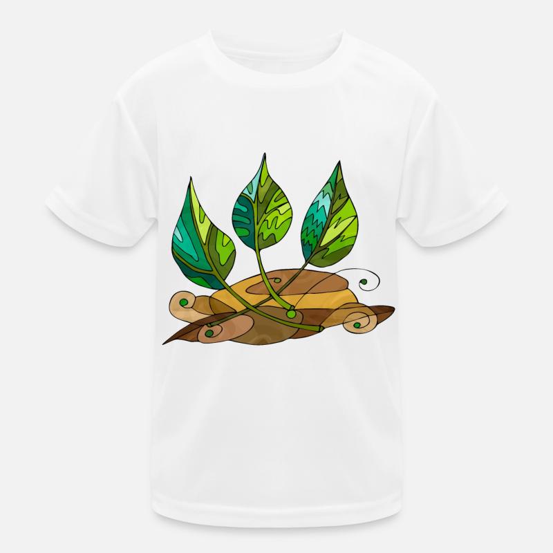 Blätter Kinder Funktions-T-Shirt