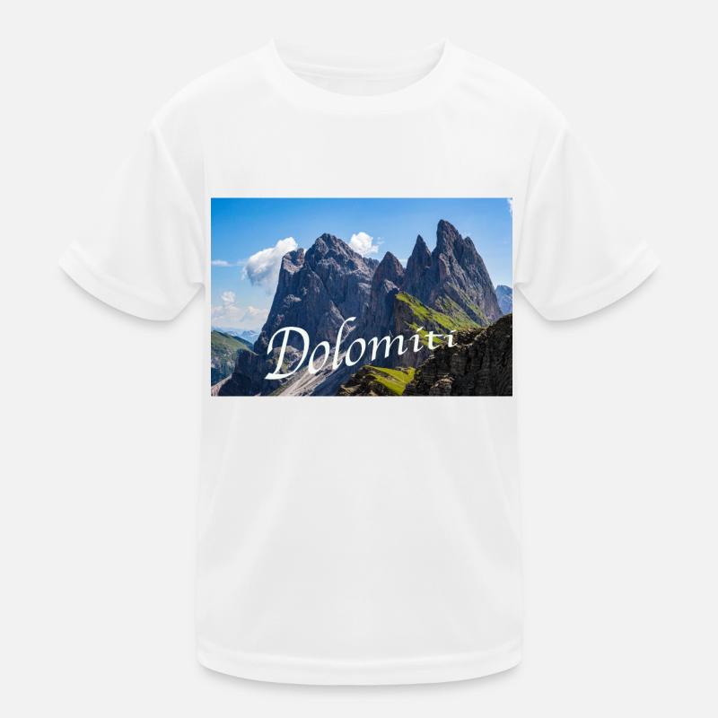 Dolomiti - Kids Functional T-Shirt - white