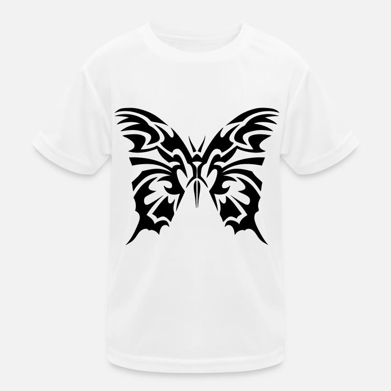 tribal butterfly - Kids Functional T-Shirt - white