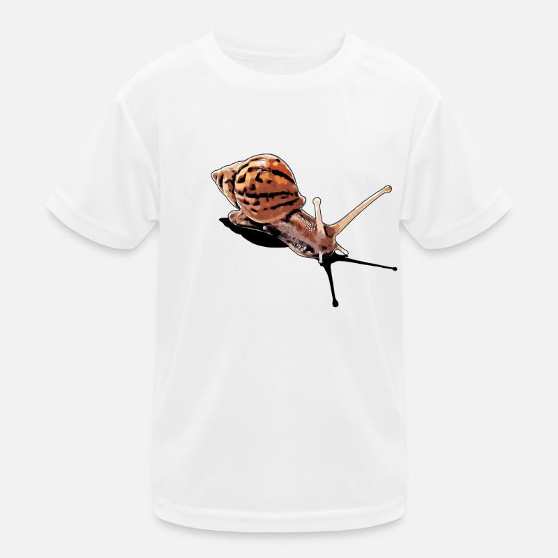 snail with shadow Kinder Funktions-T-Shirt