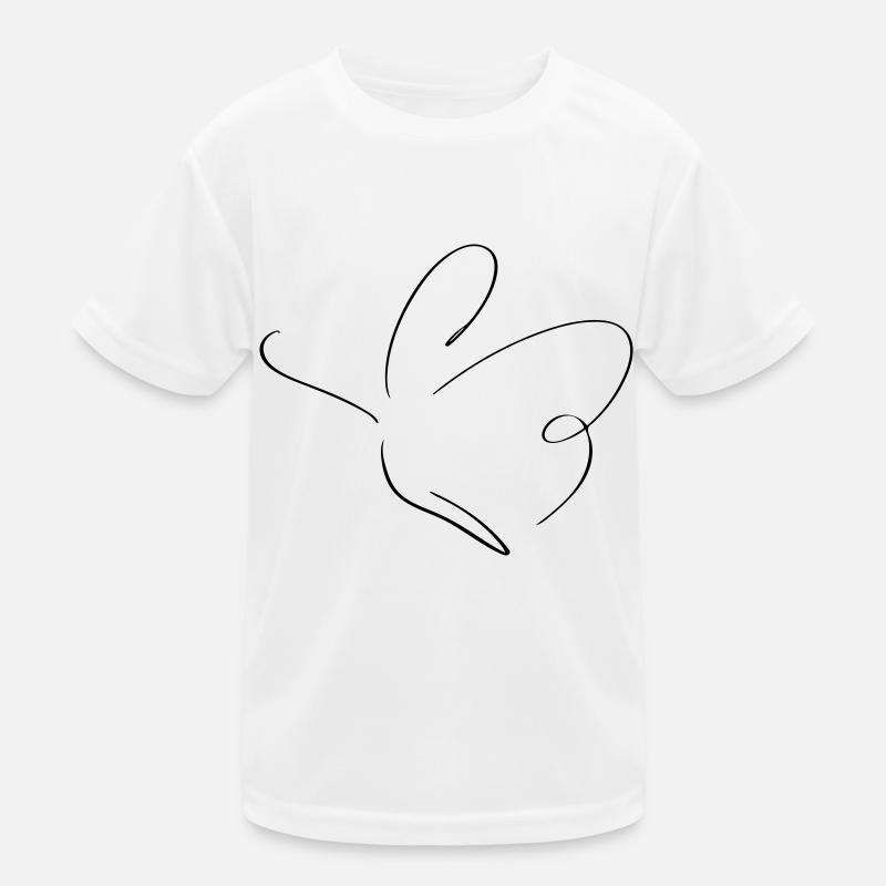 Butterfly Line Art - Minimalist Kids Functional T-Shirt