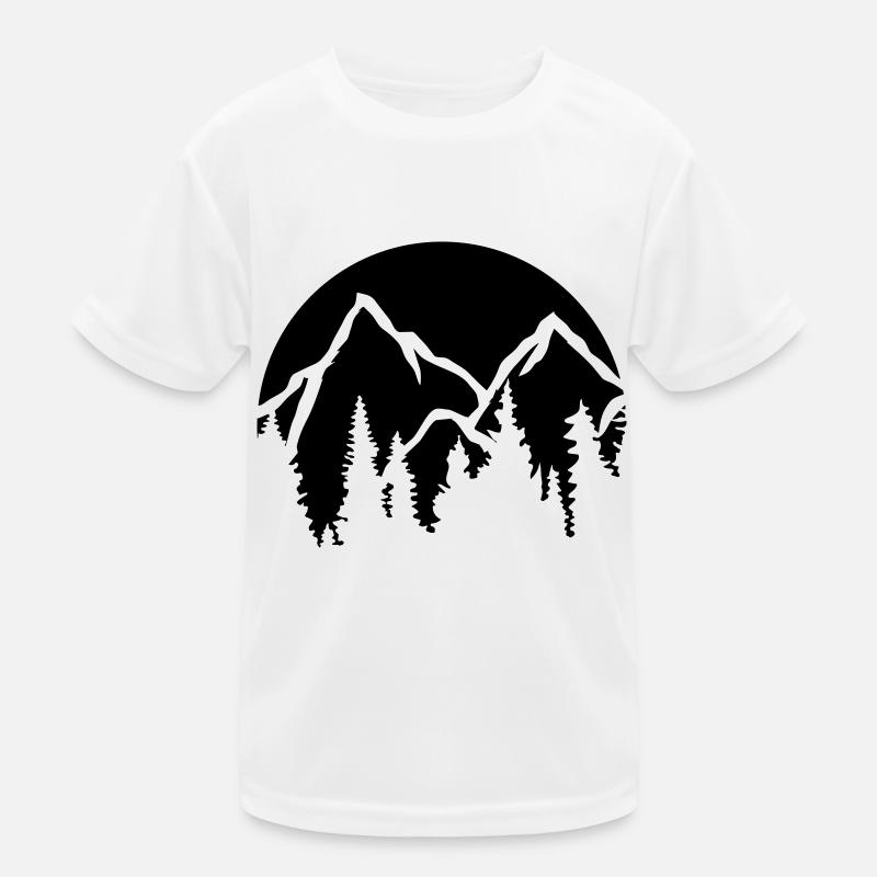 Conifers Mountains Sun Kids Functional T-Shirt