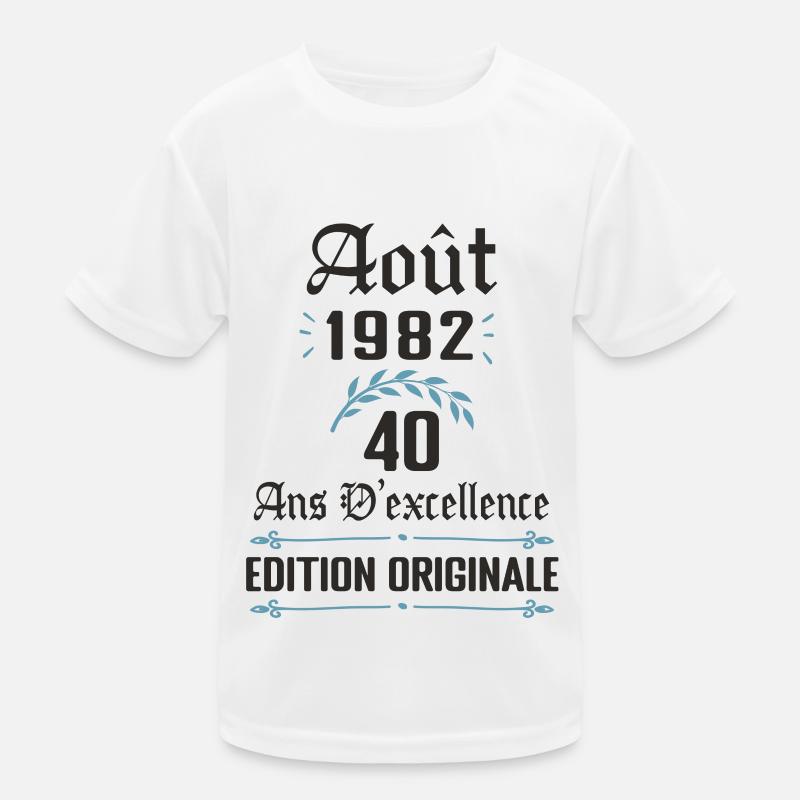 40 ans - anniversaire août 1982 T-shirt sport Enfant