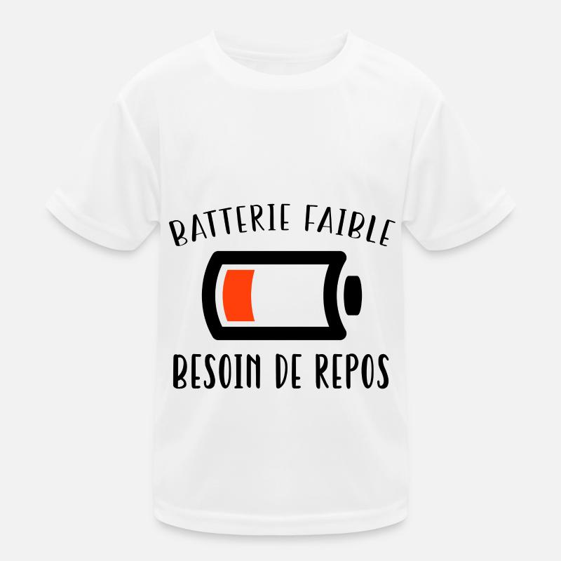 Batterie faible T-shirt sport Enfant