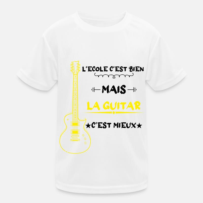 l'école c'est bien mais la guitar c'est mieux T-shirt sport Enfant