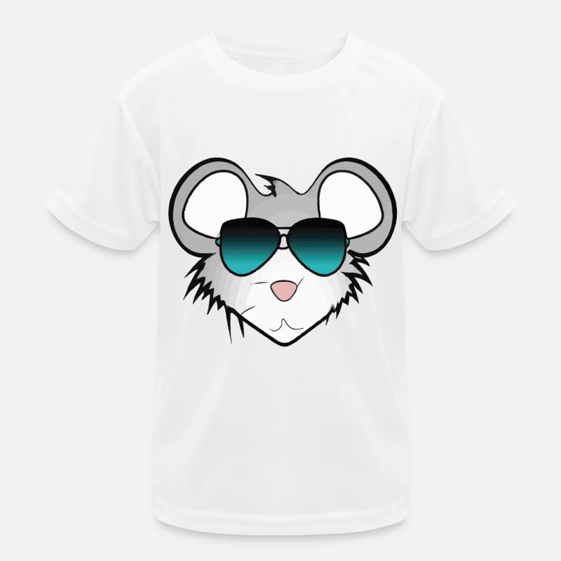 Mouse with Sunglasses Illustration Gift Kids Functional T-Shirt
