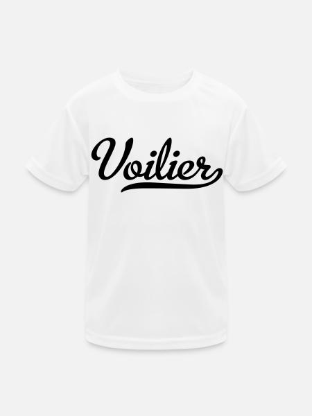 Segelschiff - Kinder Funktions-T-Shirt - Weiß - Vorne