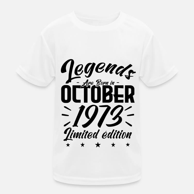 Legends Are Born In october1973 anniversary gift Kids Functional T-Shirt