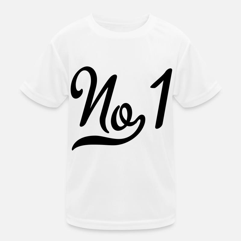 Nummer eins - Kinder Funktions-T-Shirt - Weiß