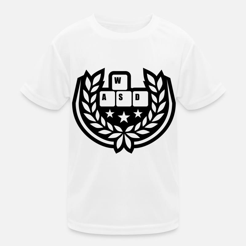 Ordinateur WASD couronne de laurier étoiles T-shirt sport Enfant