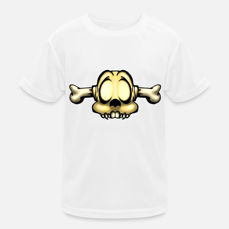 Skull. Skull with bone through head. Kids Functional T-Shirt